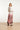 25021 Maxi Jurk Met Vintage Mauve Ombre Print | Off White - Old Pink