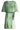 25022 V-Vormige Jurk Met Ballonmouwen Ombre Print | Off White - Light Green