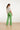 25023 Loose Fit V-Paneel Top Met Ombre Print | Off White - Light Green