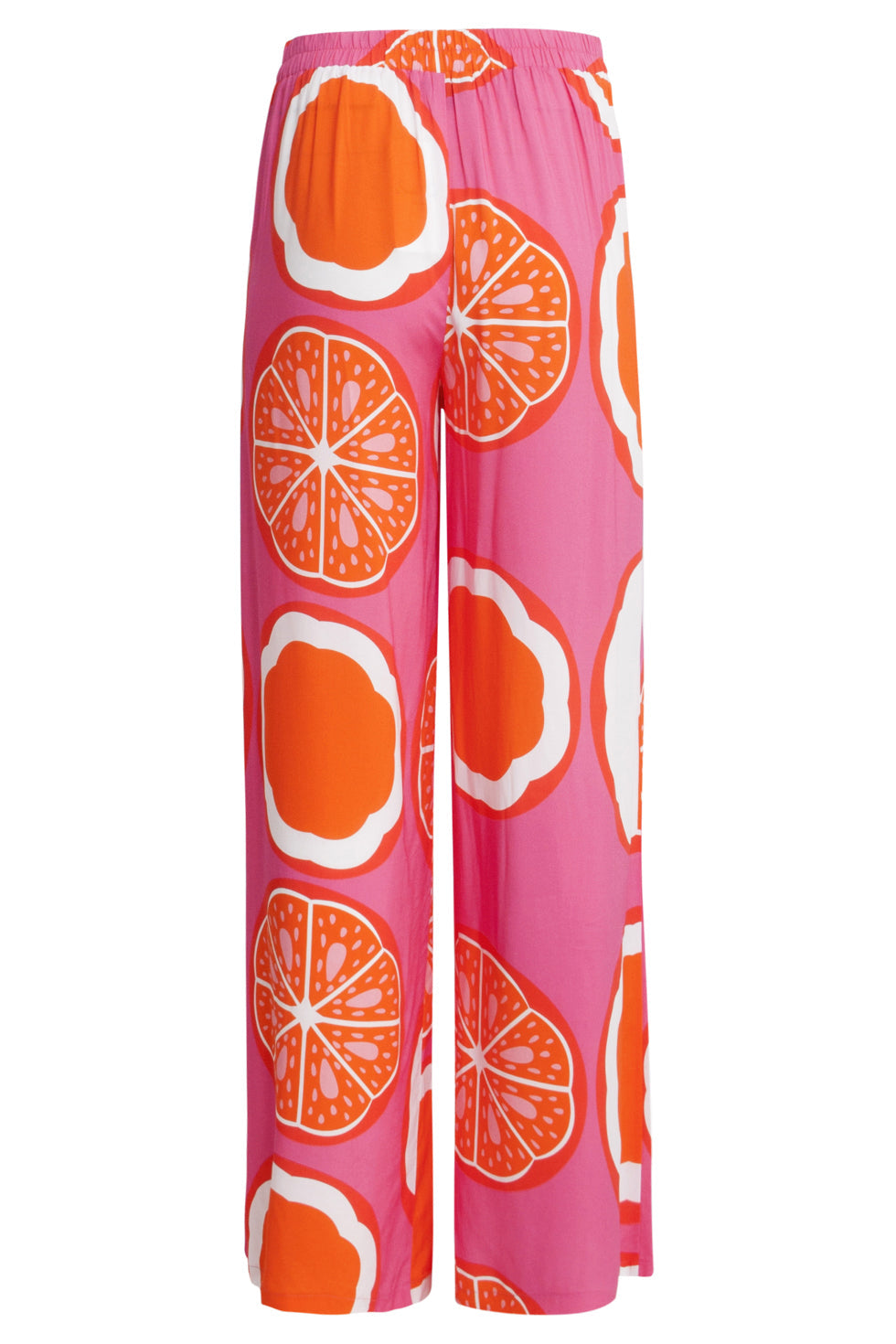 25027 Wide-Leg Broek Met Fruitprint | Pink-Multicolour
