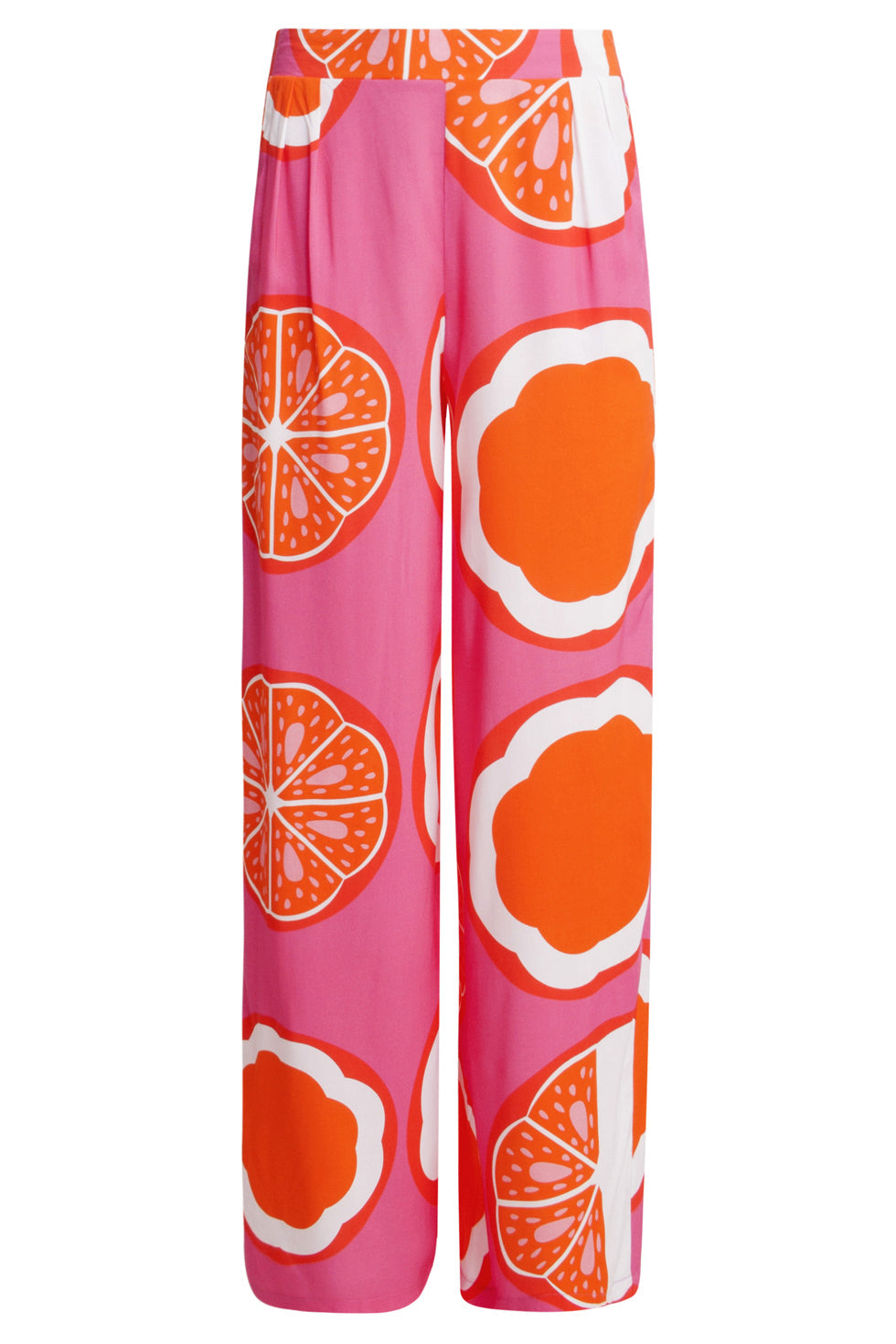 25027 Wide-Leg Broek Met Fruitprint | Pink - Muticolour