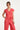 25039 V-Vormige Jumpsuit Met Overlappende Halslijnschelpprint | Red - Pink
