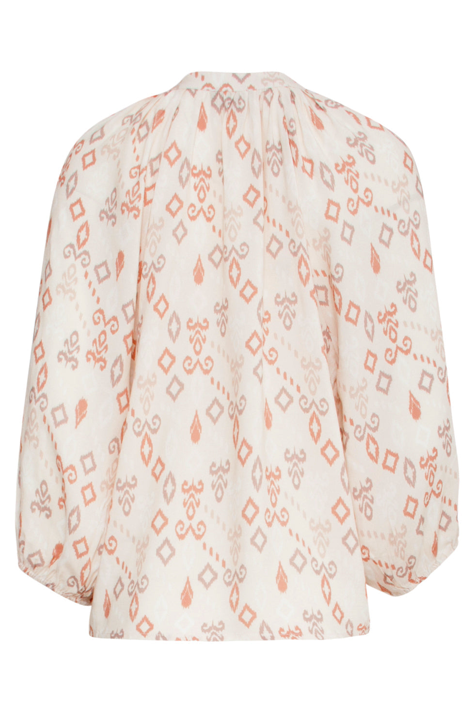 25043 V-Hals Blouse Met Aztec Printnude Tinten | Sand-Multicolour
