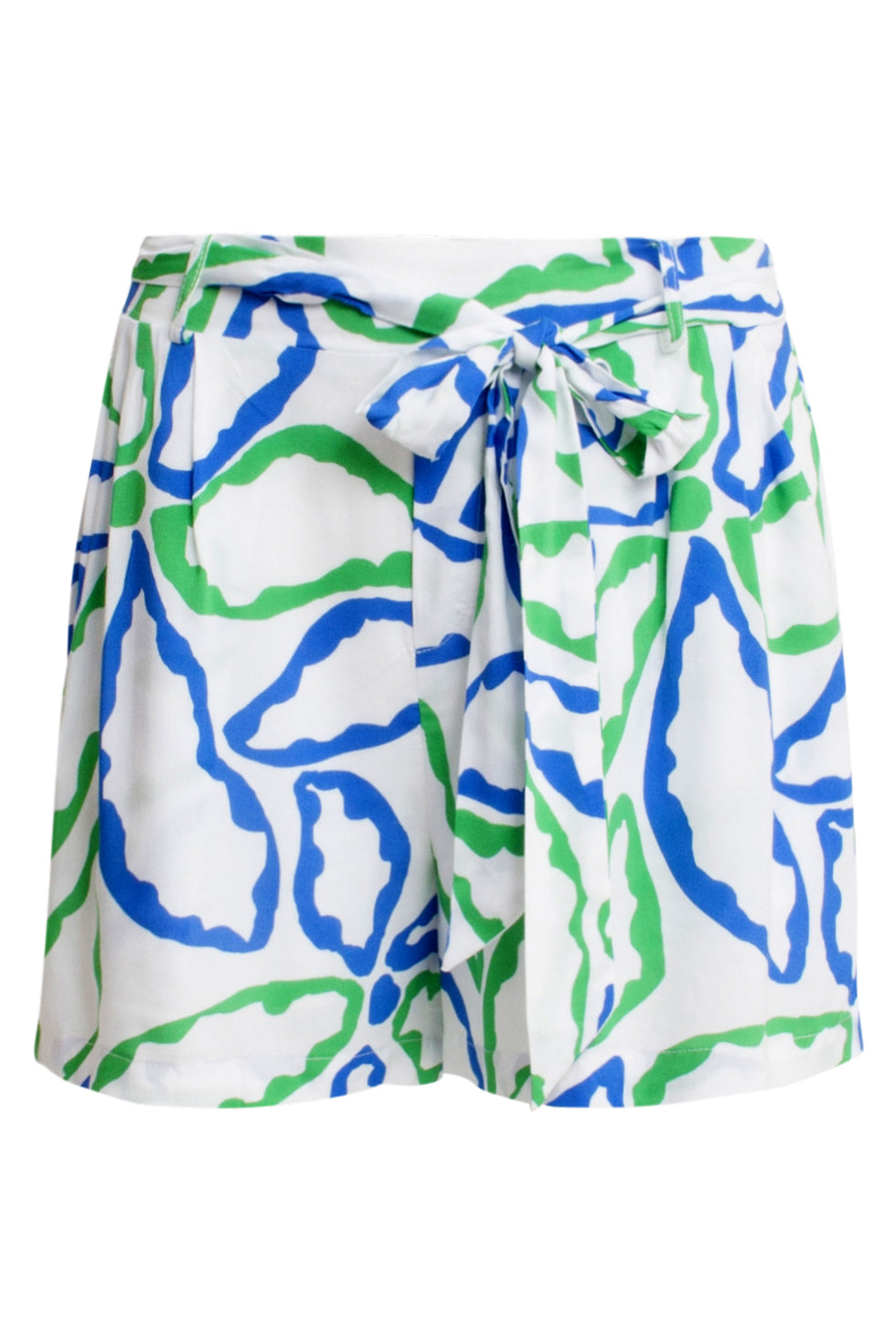 25054 Te Geplooide Shorts Met | Cobalt-Green