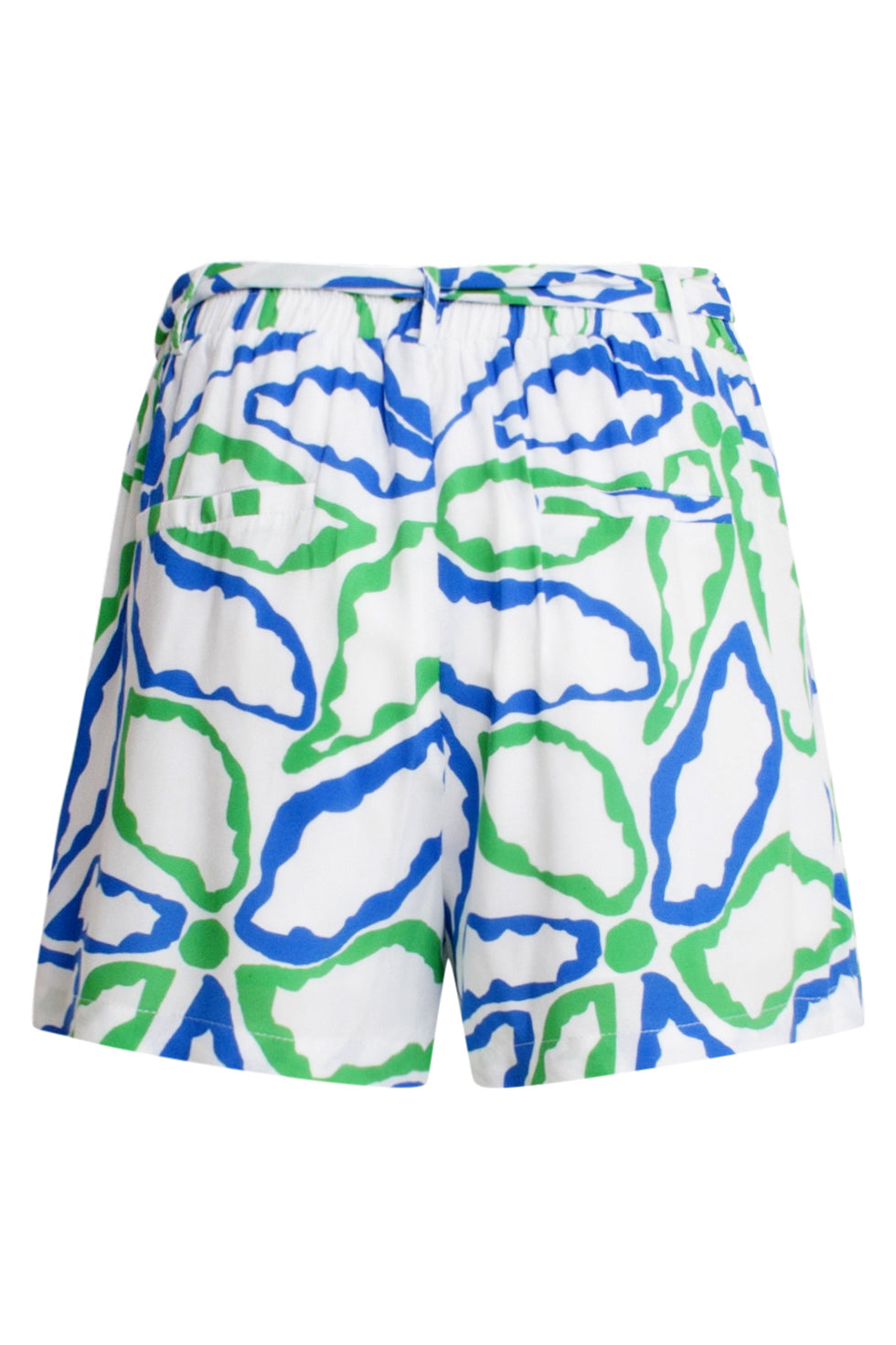 25054 Te Geplooide Shorts Met | Cobalt-Green