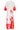25058 Off White Flowy Maxi Jurk Met Helder Palm Print | Red - Muticolour