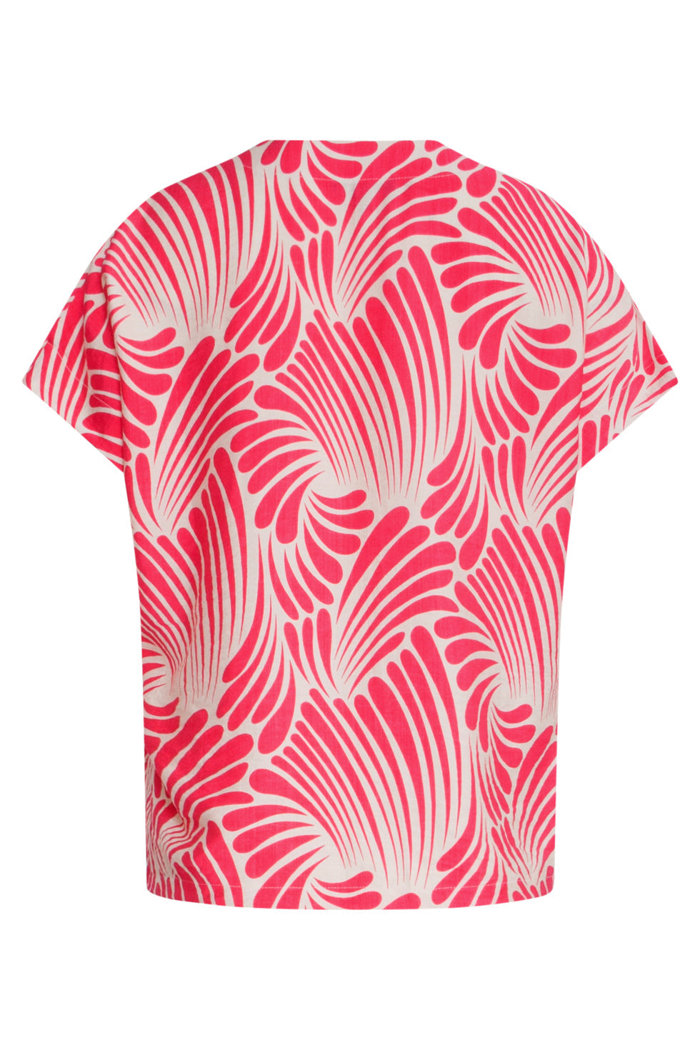 25073 Top Met Grafisch Print | Pink-White