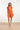 25075 Orange Aztec Print Chiffon Frilly Jurk | Orange - Pink