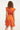 25075 Orange Aztec Print Chiffon Frilly Jurk | Orange - Pink