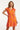 25075 Orange Aztec Print Chiffon Frilly Jurk | Orange - Pink