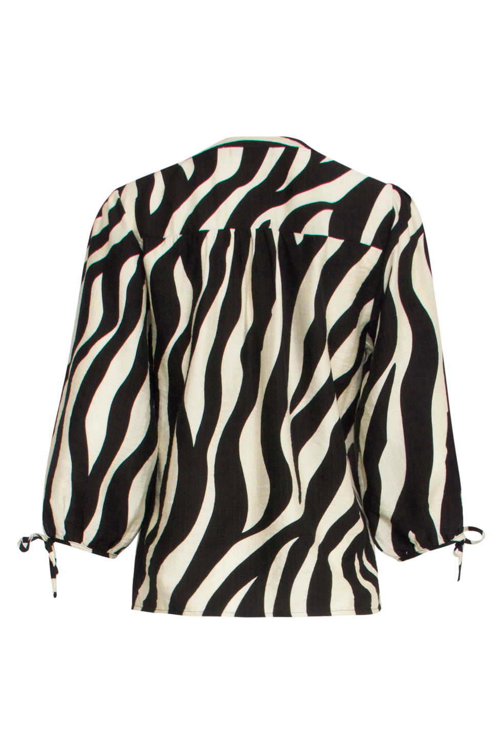 25076 E Zebra Print Top | Offwhite-Black