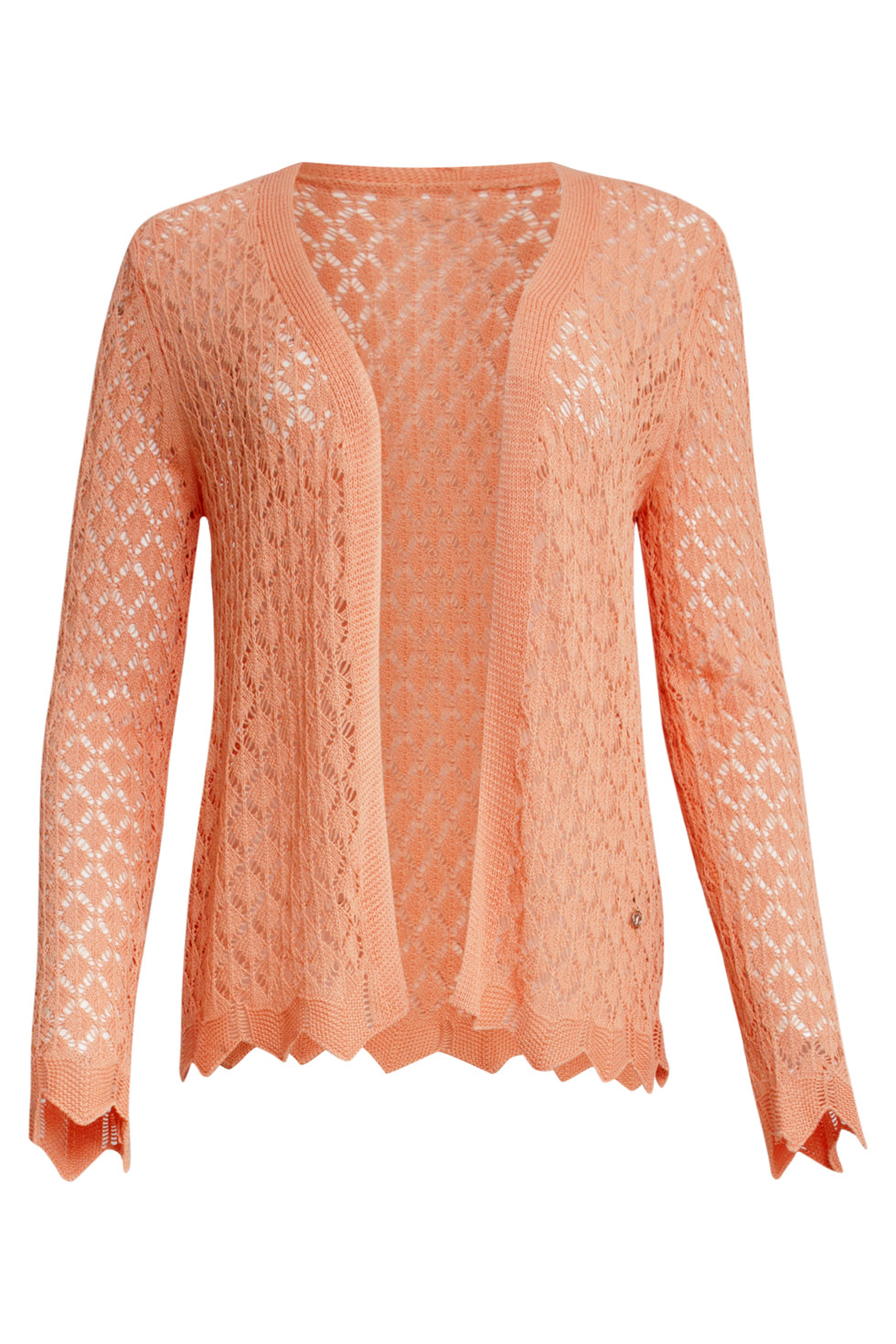 25095 Perzische Crochet Gebreide Cardigan | Peach