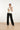 25096 Gebreid Top Met E Contrastafwerking | Off White - Black