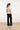 25096 Gebreid Top Met E Contrastafwerking | Off White - Black