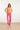 25096 Peach Knitted Top Met Contrasterende Rand | Peach - Pink
