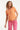 25096 Peach Knitted Top Met Contrasterende Rand | Peach - Pink