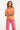 25096 Peach Knitted Top Met Contrasterende Rand | Peach - Pink