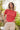 25097 Multicoloured Zigzag Knitted Top | Red - Muticolour