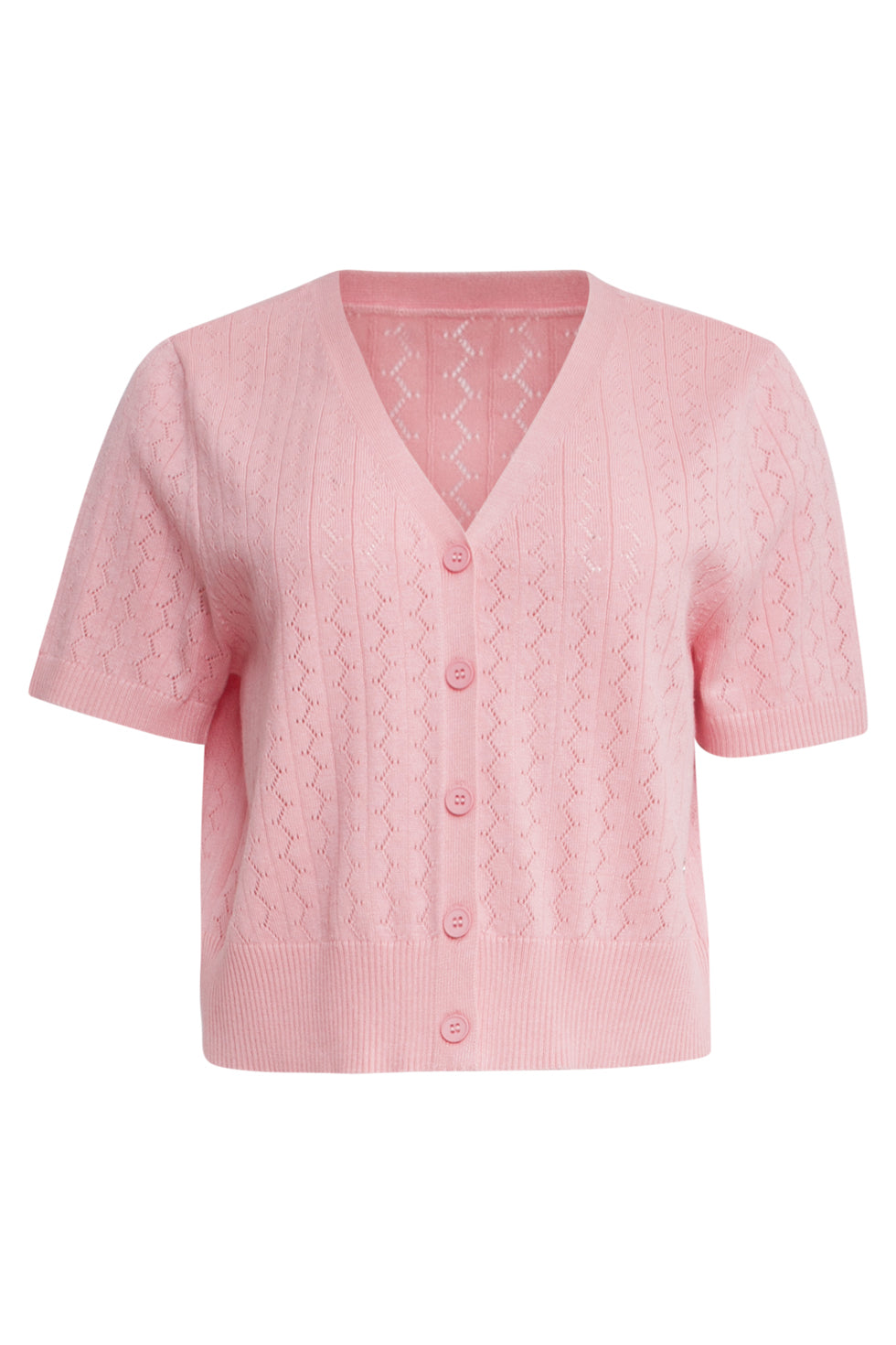 25104 Baby Gebreid Kort Vest | Old Pink