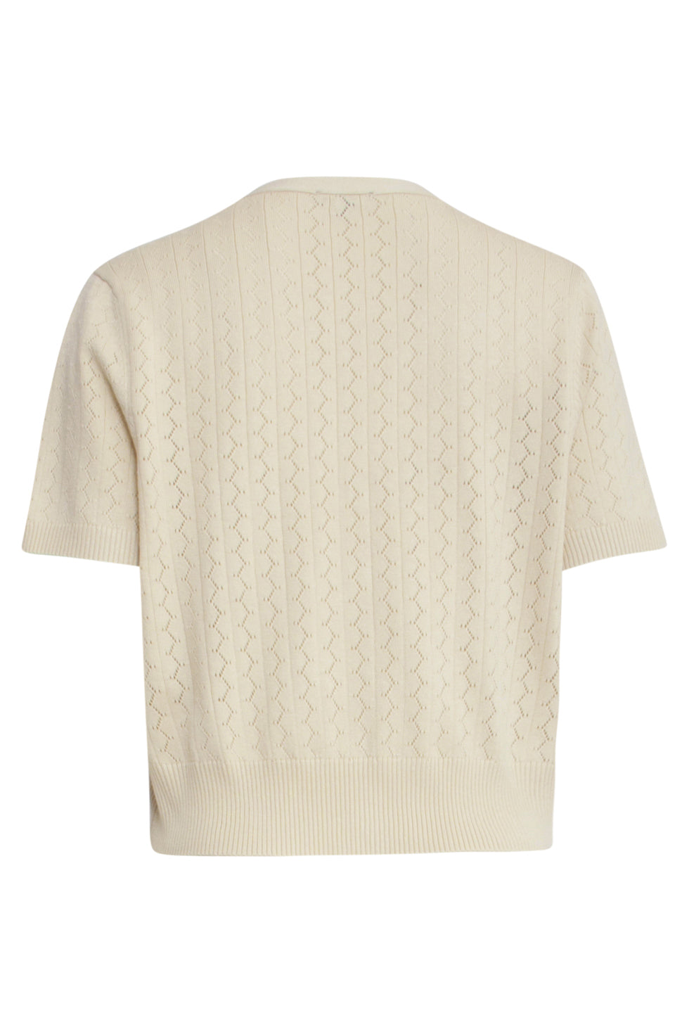 25104 Gebreid Kort Vest | Sand