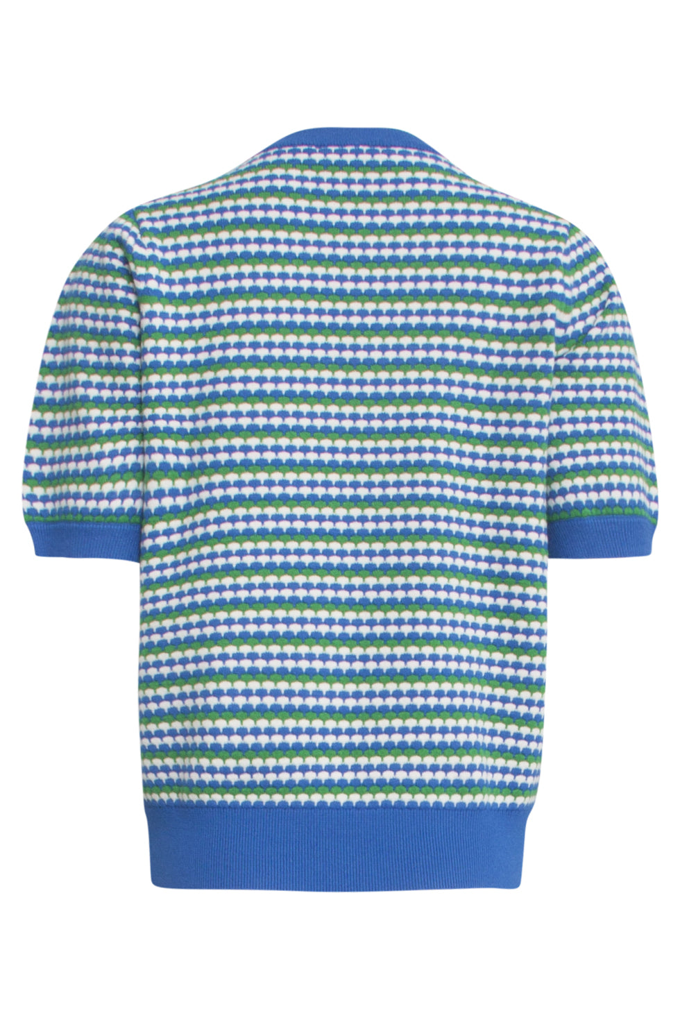 25108 Gebreide Top Met Puffy Mouwenkobalt, Fel | Cobalt-Green