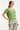 25120 Top Licht Stretchy Crinkle V-Hals | Light Green