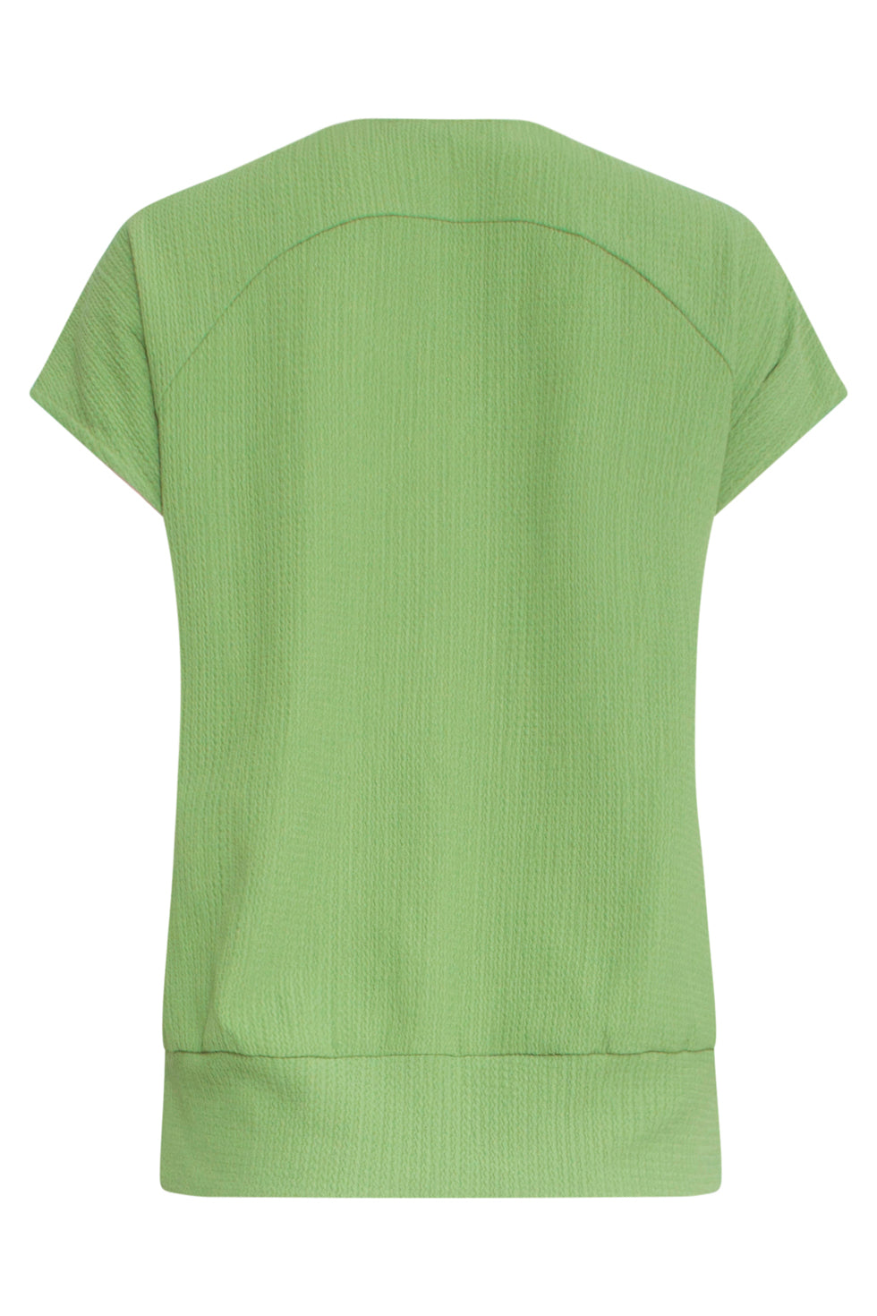 25120 Top Licht Stretchy Crinkle V-Hals | Light Green