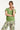 25120 Top Licht Stretchy Crinkle V-Hals | Light Green