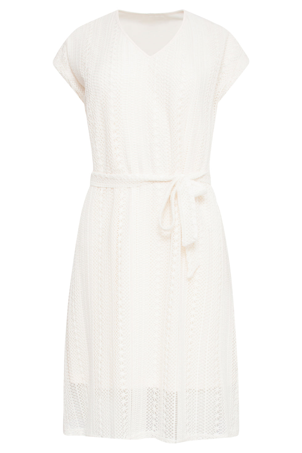 25122 Lace-Achtige Jurk | Off White