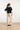 25127 Pinstriped Linnen Trousers | Sand - Black