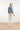 25136 Broderie Anglaise Top met V-Hals en 3/4 Mouwen – Smashed Lemon | Cobalt - White