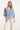 25136 Broderie Anglaise Top met V-Hals en 3/4 Mouwen – Smashed Lemon | Cobalt - White