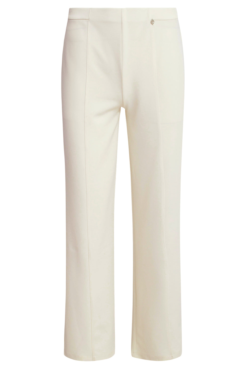 25140 Wide Straight Leg Stretch Broek | White