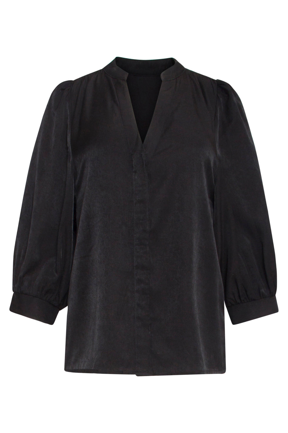 25142 E Rayon Satijnen Blouse | Black