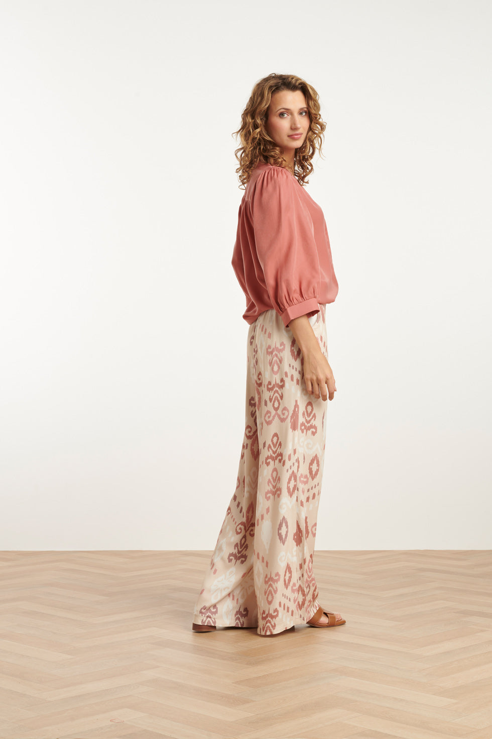 25142 Rayon Satijn Blouse | Old Pink