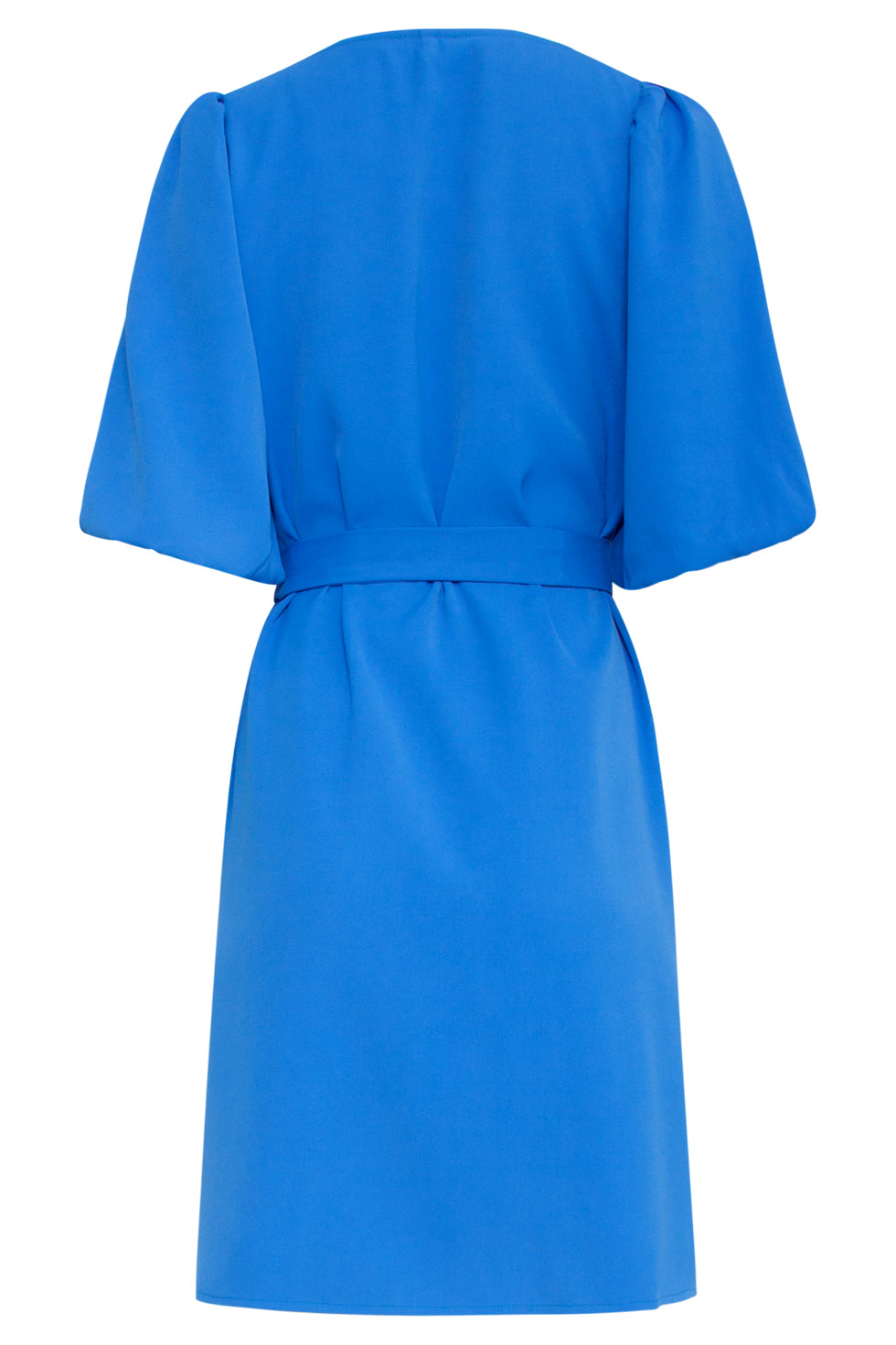 25152 Balloon Sleeve Kort Jurkkobalt | Cobalt Blue