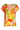 25156 Multicoloured Bladprint Top Met V-Hals | Muticolour