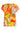 25156 Multicoloured Bladprint Top Met V-Hals | Muticolour