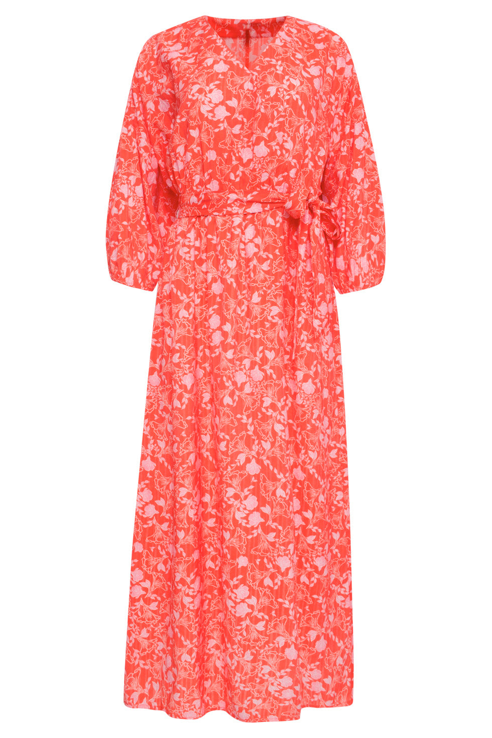 25185 Baby Bloemenprint Maxi Jurk | Red-Multicolour