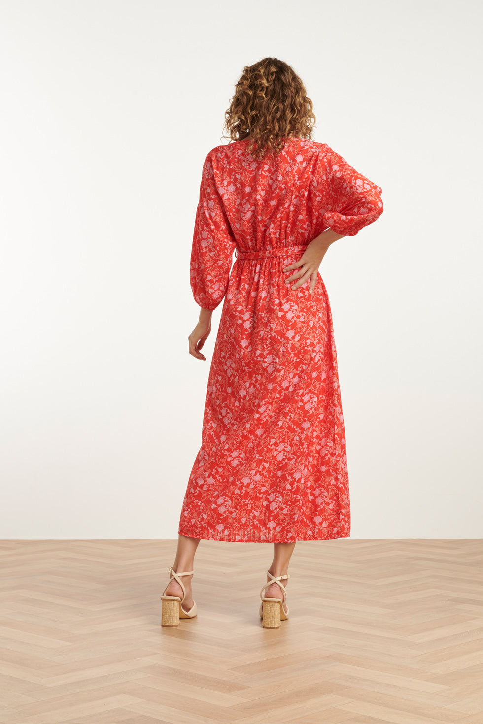 25185 Baby Bloemenprint Maxi Jurk | Red-Multicolour