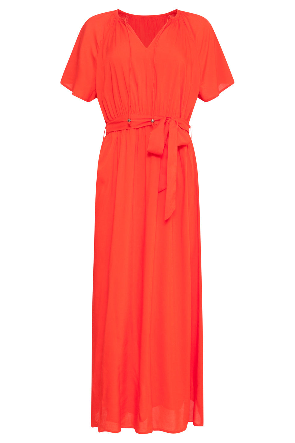 25191 Viscose Midi Jurk | Red