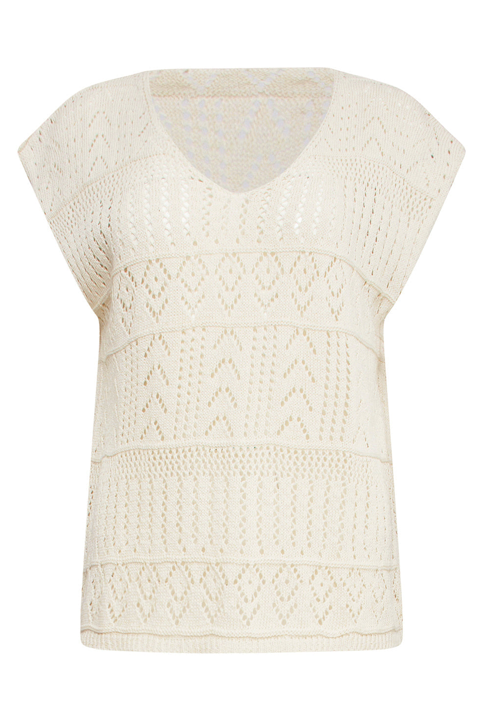 25215 Crochet Top | White