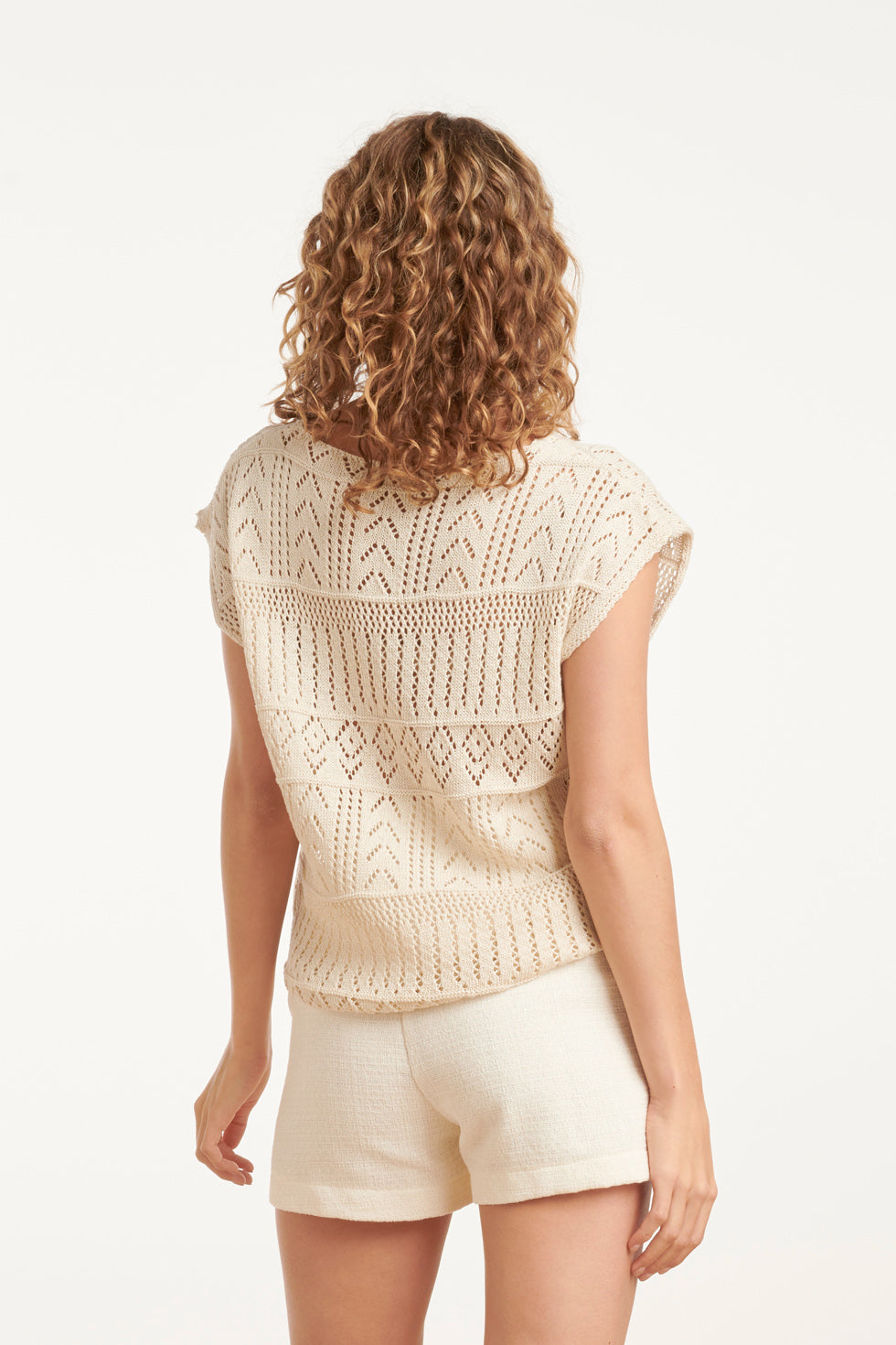 25215 Crochet Top | White