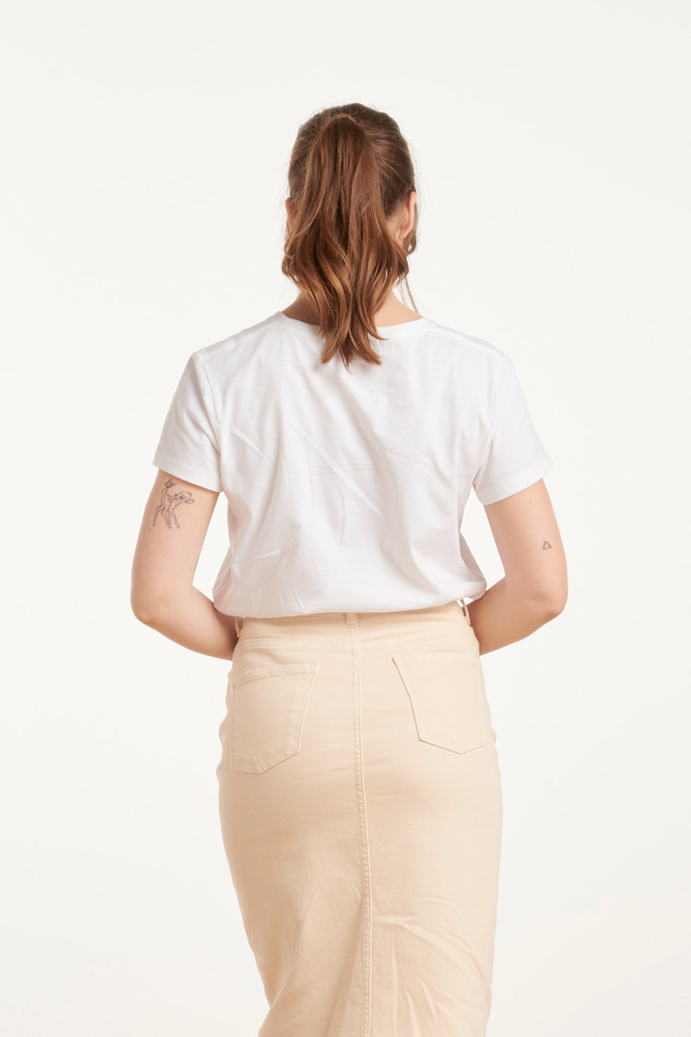 25225 Te Katoenen T-Shirt Met Oasis Print | White - Muticolour