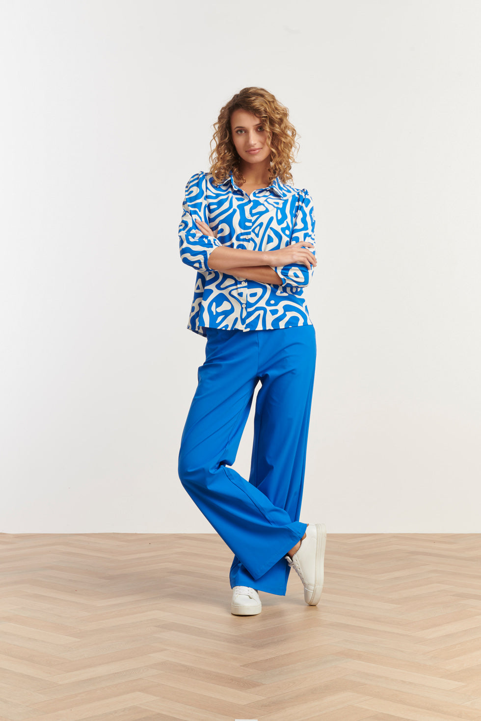 25233 Wijde Broek Van Travel KwaliteitCobalt | Cobalt