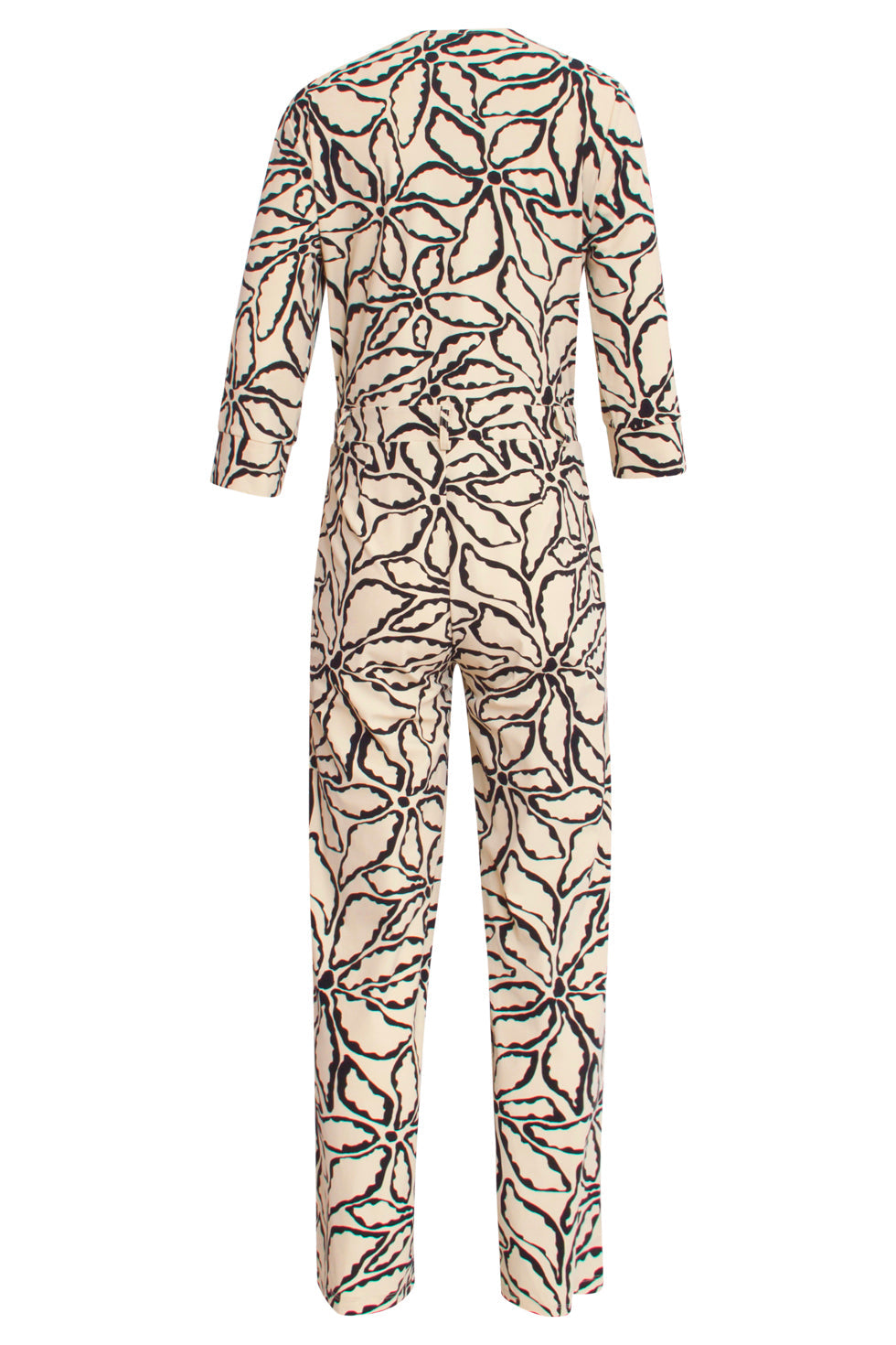 25241 Jumpsuit Met E Bloemenprinttravel Kwaliteit | Sand-Black