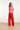 25262 Top Met Bloemenborduurselsv-Hals | Pink - Red