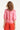 25262 Top Met Bloemenborduurselsv-Hals | Pink - Red