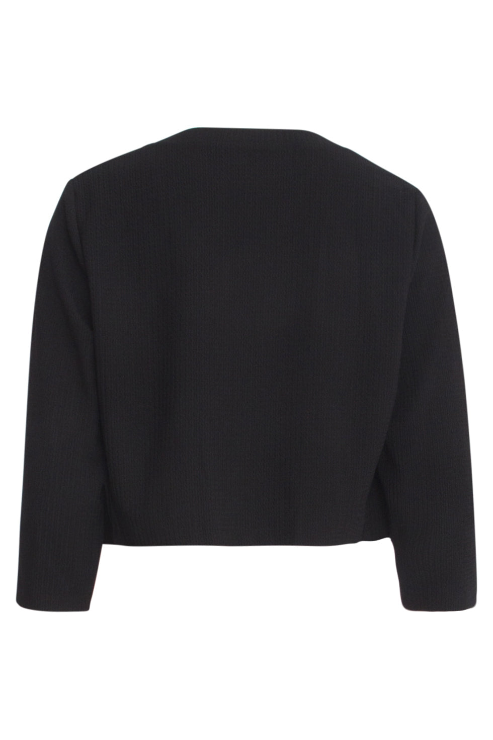 25271 E Stretchy Crinkle Bolero | Black
