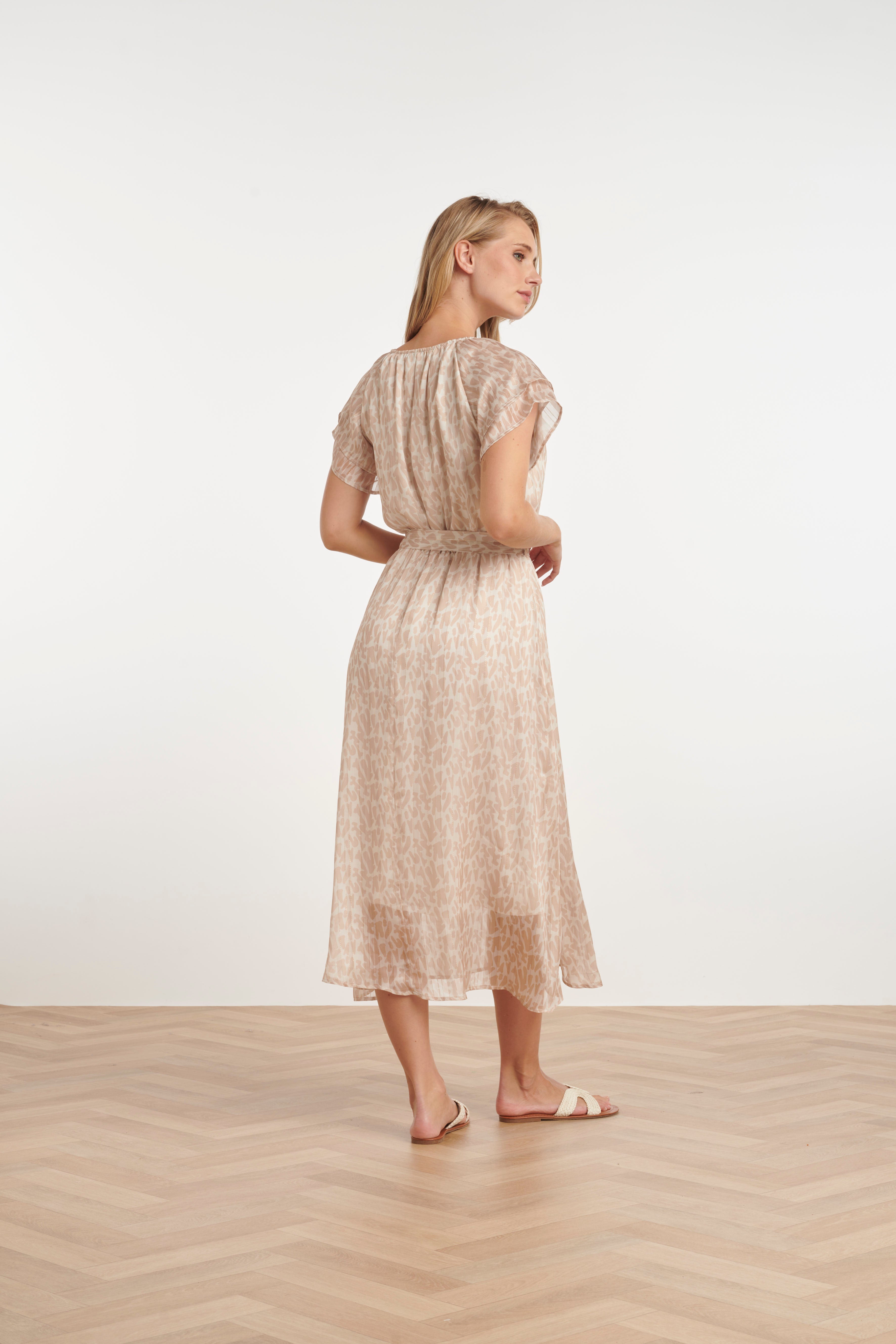 25335, Jurken | Sand-Offwhite